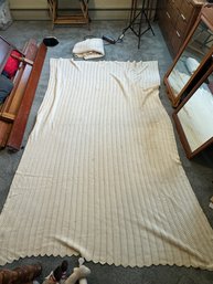 A PAIR OF ANTIQUE COTTON BEDSPREADS
