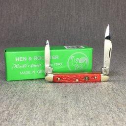 Brand New $99 HEN & ROOSTER Small Pocket Knife  In Original Box - Solid Solingen Steel - Made In Germany - WOW