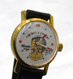 Working 1973 Richard Nixon Moving Eyes Watch