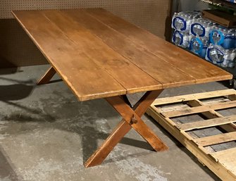 Vintage Farmhouse Trestle Table