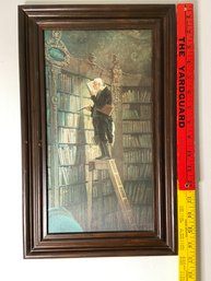 The Bookworm Carl Spitzweg Print 10.5x17 Framed