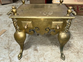 Fabulous Early 19th C English Regency Period Brass Fireplace Footman