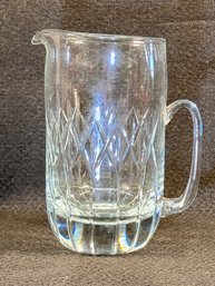Sparkling 8.5' Block Crystal Pitcher W/Straight Sides (atypical Of The Block Brand) Stamped