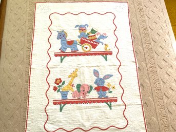 Vintage Joyful Crib Quilt