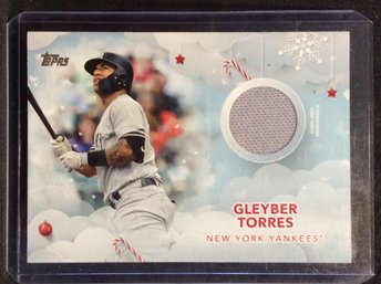 2020 Topps Walmart Holiday Mega Gleyber Torres Jersey Relic Card - K