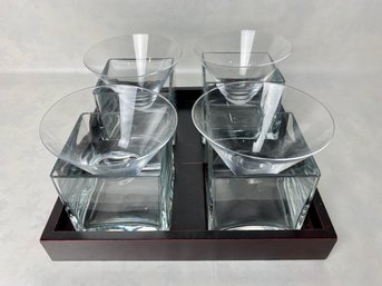 Red Envelope Cubist Martini Glass Set