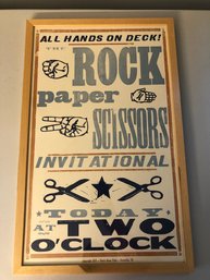 Rock, Paper, Scissors Home Decor Sign