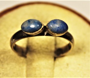 Sterling Silver Ring Size 5.5 Lapis Stones