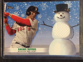 2021 Topps Walmart Holiday Mega Rafael Devers Jersey Relic Card - K