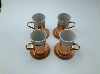 Copper And Ceramic Mugs