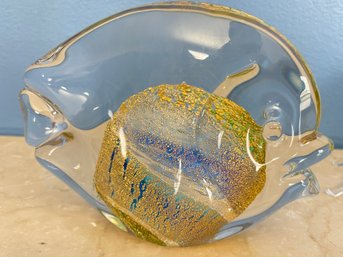 Josef Marcolin Sweden Art Glass Fish Paperweight