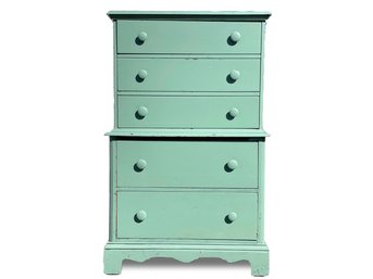 A Vintage Painted Hard Wood Dresser - Trendy Again!