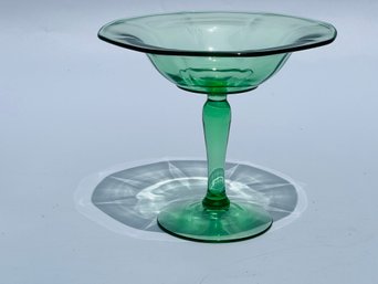 Uranium/depression Glass Compote