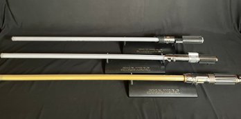 3 Piece Lot Of Star Wars Luke Skywalker Lightsabers - Master Replicas 2004 And 2005