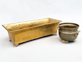 Vintage Brass Cache Pots