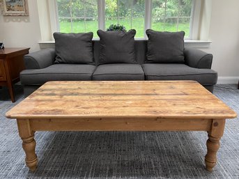 Large Custom Made Reclaimed Wood Rectangular Coffee Table