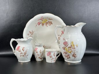 An Assortment Of Antique Vitreous China Made In England By John Maddock & Sons