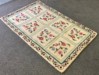 Beautiful Rug ~ Cream Floral ~ Flower Pattern