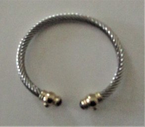 Gold & Silver Toned Cable Bracelet