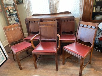 Six Art Deco Dinning Chairs.