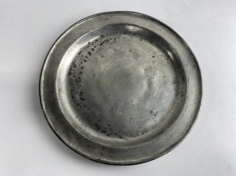 Large Antique Pewter Charger