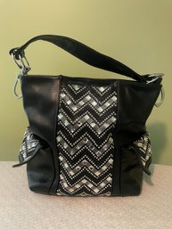 Patterned Black Purse