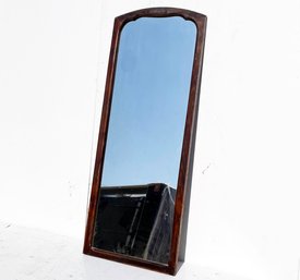 A Vintage Oak Framed Full Length Mirror