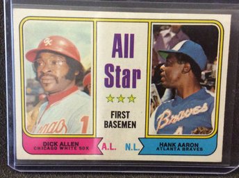 1974 Topps All Star First Basemen Dick Allen & Hank Aaron