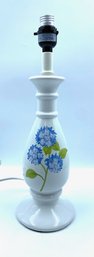 Contemporary White Table Lamp By Nantucket With Floral Motif