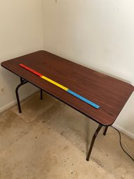 Laminated Wood Folding Table 48x24x28.75 Sturdy
