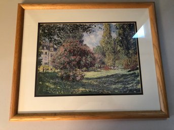 Art Print 'The Parc Monceau' By Monet In Frame