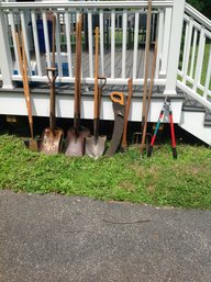 Bundle Of Vintage And Contemporary Landscape Tools.