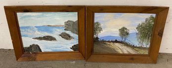Two Framed Oils On Board- Plein-Aire Style