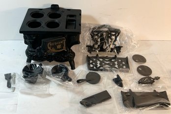 Crescent Cast Iron Toy Stove With Accessories