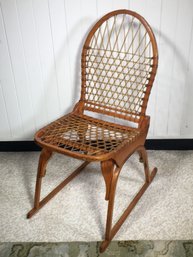 Great Vintage Folding SNOW SHOE CHAIR By TUBBS Adirondack Chair Co. - Great Cabin / Adirondack Decor !