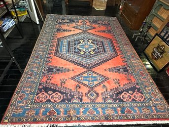 Beautiful Vintage Hand Knotted Wool Rug, 7x10 Feet