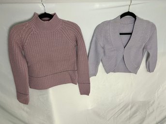 Lavender-Mauve Sweater Duo, One Cashmere