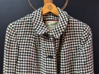 A Stylish Vintage Mid-Century Women's Coat In Houndstooth