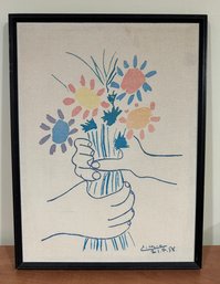 Signed Bouquet Of Peace Print By Pablo Picasso