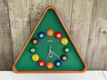 Decorative Wall Clock Pool Table Billiards Design