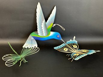 Decorative Hummingbird, Dragonfly & Butterfly