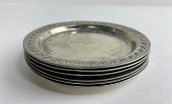 Set Of Six Rein Zinn Pewter Coasters (6)