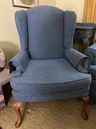 Blue Wing Back Chair