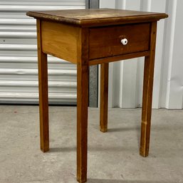 A Small Rustic Simple End Table