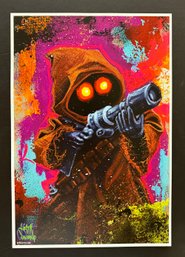 Jawa Starwars Print By Keith Caramellio  Iris Print