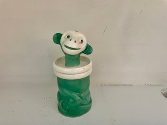 Antique W. Goebel Of Rodental Lidded Monkey Trinket Jar, Made In Bavaria Germany