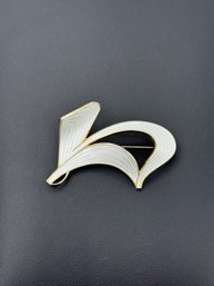 Vintage Ivar Holte Guilloche Enameled Sterling Silver Norway Brooch/ Pin