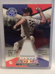 2001 Donruss Diamond Aces Roger Clemens Jersey Relic Card 65/200 - K