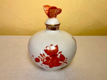 Herend Chinese Bouquet Rust Perfume Bottle