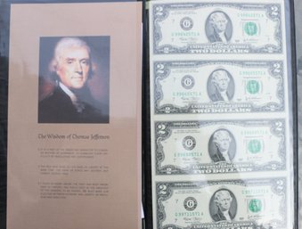 2003 Uncut $2 Bills Notes